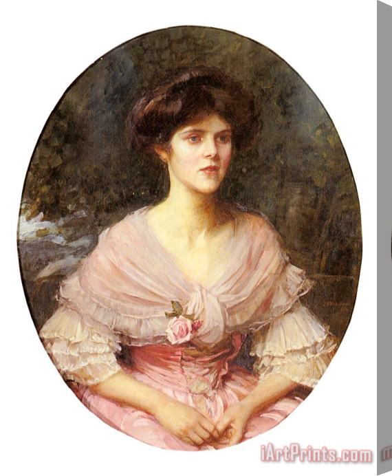 John William Waterhouse Portrait of Mrs Alex Puleston Henderson Stretched Canvas Print / Canvas Art