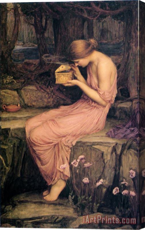 John William Waterhouse Psyche Opening The Golden Box Stretched Canvas Painting / Canvas Art