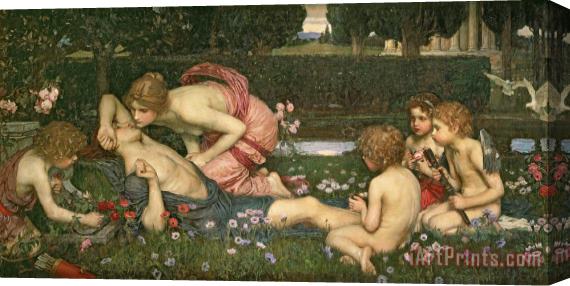 John William Waterhouse The Awakening of Adonis Stretched Canvas Painting / Canvas Art