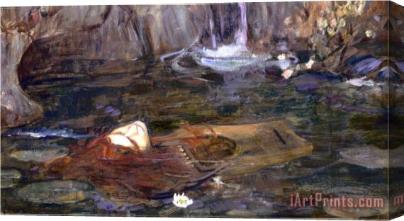 John William Waterhouse The Head of Orpheus Stretched Canvas Painting / Canvas Art
