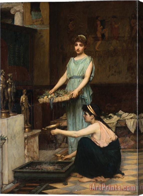 John William Waterhouse The Household Gods Stretched Canvas Painting / Canvas Art