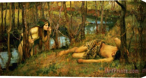 John William Waterhouse The Naiad Stretched Canvas Painting / Canvas Art
