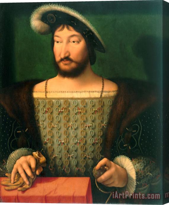 Joos van Cleve Portrait of Francis I, King of France (ca. 1532 1533) Stretched Canvas Painting / Canvas Art