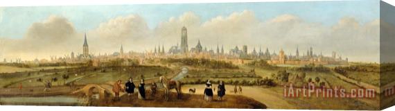 Joost Cornelisz. Droochsloot View on The City of Utrecht Stretched Canvas Print / Canvas Art