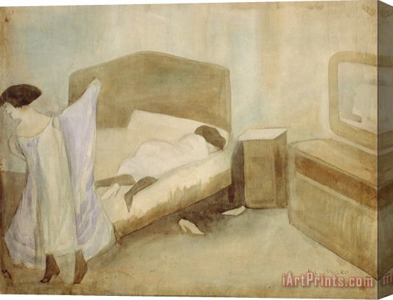 Jose Clemente Orozco The Bedroom Stretched Canvas Painting / Canvas Art
