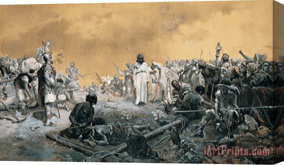 Jose de Echenagusia The Arrival at Calvary Stretched Canvas Painting / Canvas Art