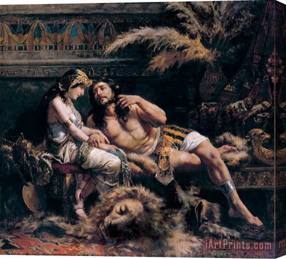 Jose Echenagusia Samson And Delilah Stretched Canvas Painting / Canvas Art