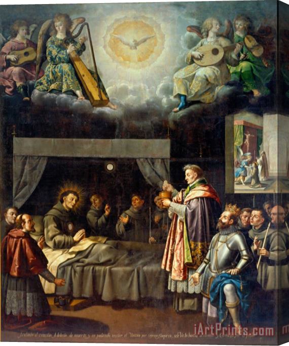 Jose Juarez The Last Communion of Saint Bonaventure Stretched Canvas Painting / Canvas Art