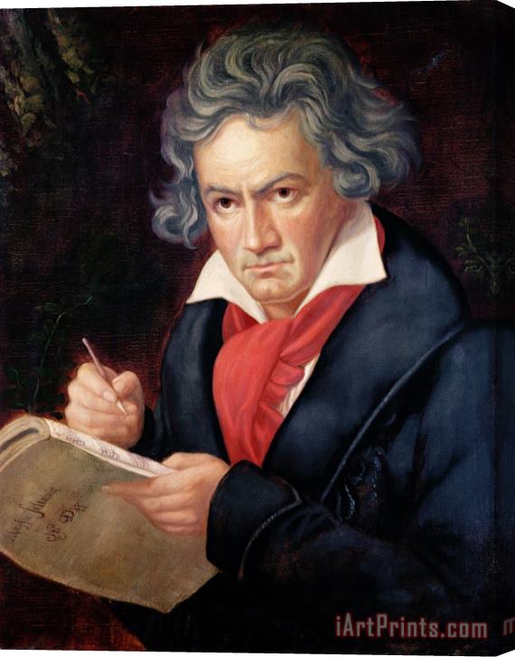 Joseph Carl Stieler Ludwig van Beethoven Composing his Missa Solemnis Stretched Canvas Painting / Canvas Art