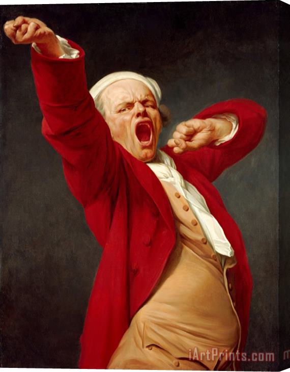 Joseph Ducreux  Self Portrait, Yawning Stretched Canvas Print / Canvas Art