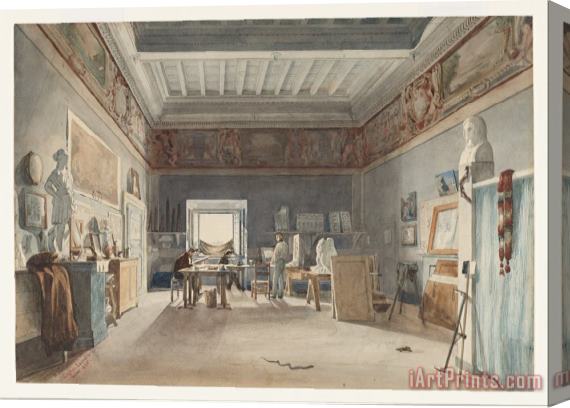 Joseph-Eugene Lacroix A Studio in The Villa Medici, Rome Stretched Canvas Print / Canvas Art