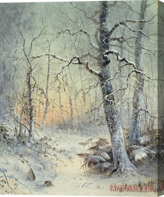 Joseph Farquharson Winter Breakfast Stretched Canvas Painting / Canvas Art