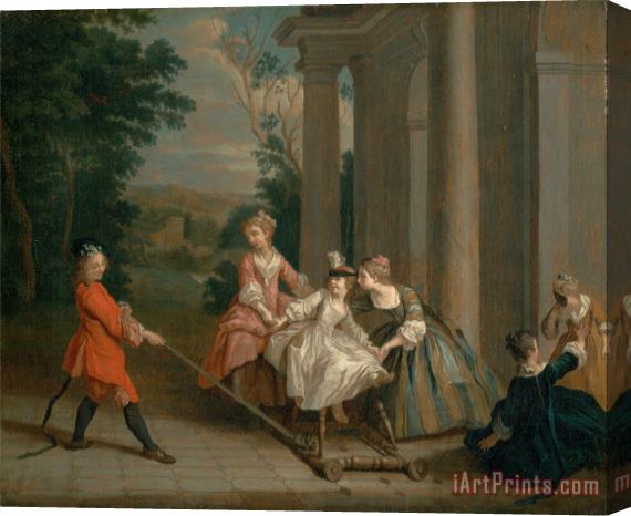 Joseph Francis Nollekens Children Playing with a Hobby Horse Stretched Canvas Print / Canvas Art