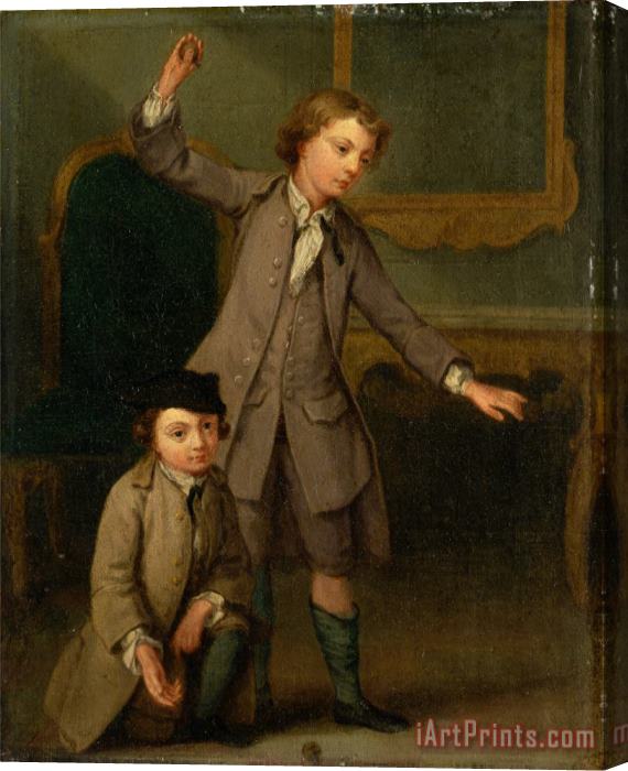 Joseph Francis Nollekens Portrait of Two Boys, Probably Joseph And John Joseph Nollekens Stretched Canvas Painting / Canvas Art