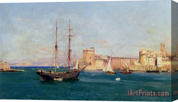 Joseph Garibaldi Le Port De Marseille Stretched Canvas Print / Canvas Art