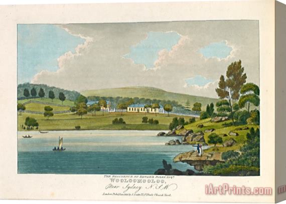 Joseph Lycett The Residence of Edward Riley Esquire, Wooloomooloo, Near Sydney N. S. W. Stretched Canvas Print / Canvas Art