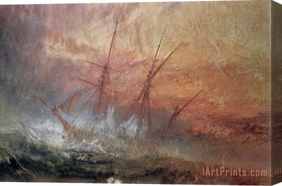 Joseph Mallord William Turner Detail of Sailing Ship From The Slave Ship Stretched Canvas Painting / Canvas Art