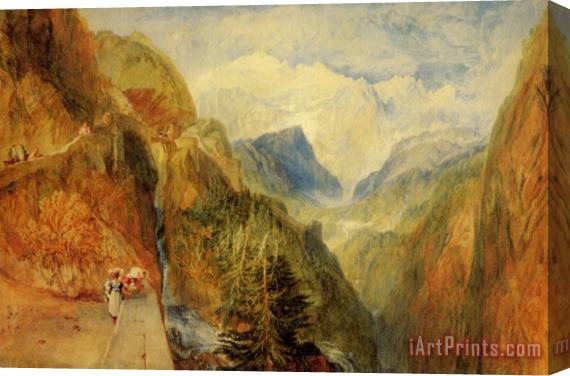 Joseph Mallord William Turner Mont Blanc From Fort Roch, Val D'aosta Stretched Canvas Print / Canvas Art