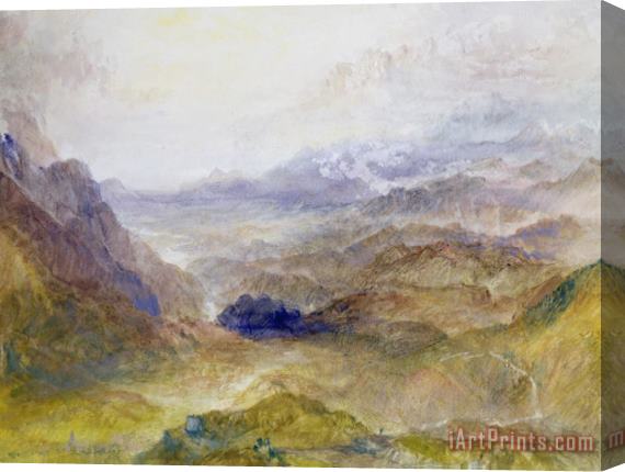Joseph Mallord William Turner View Along An Alpine Valley Stretched Canvas Painting / Canvas Art