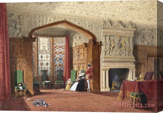 Joseph Nash The Elder An Elizabethan Room at Lyme Hall, Cheshire Stretched Canvas Print / Canvas Art