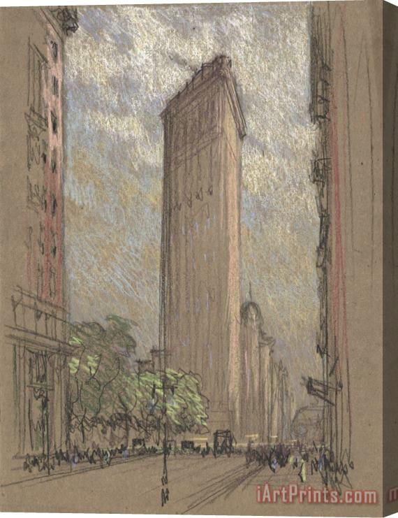 Joseph Pennell The Flatiron Building From Fifth Avenue And Twenty Seventh Street, New York City Stretched Canvas Painting / Canvas Art