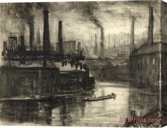Joseph Pennell View of East London Stretched Canvas Print / Canvas Art