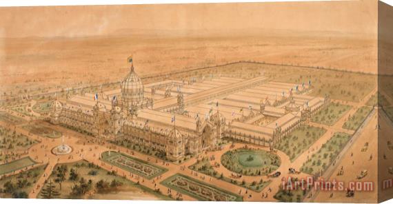 Joseph Reed The Exhibition Building Melbourne 1880, From The South East Showing The Main Hall Stretched Canvas Print / Canvas Art