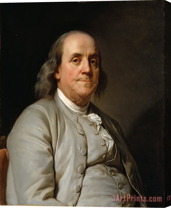 Joseph Siffred Duplessis Benjamin Franklin Stretched Canvas Painting / Canvas Art