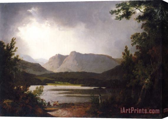 Joseph Wright of Derby View of Lake Windemere with Langdale Pikes Stretched Canvas Print / Canvas Art