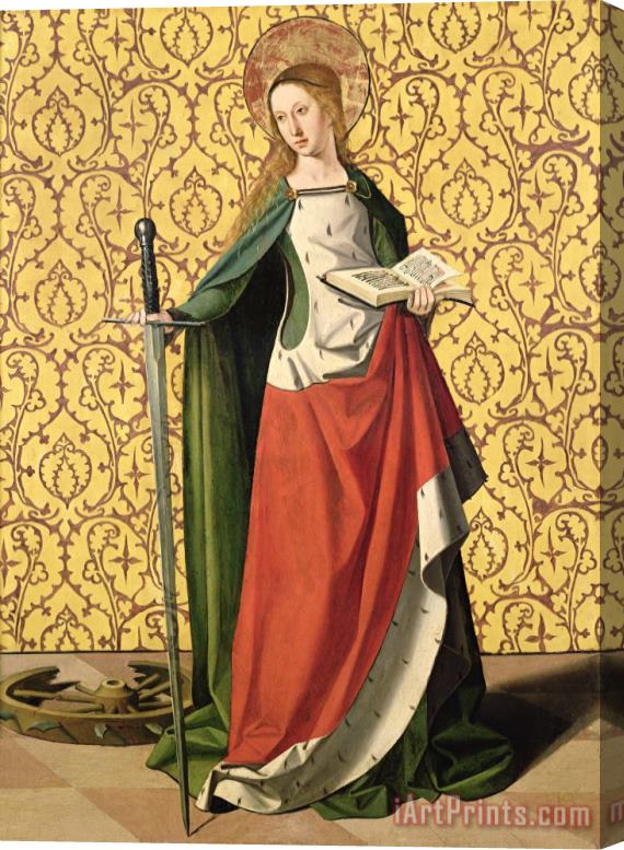 Josse Lieferinxe St. Catherine of Alexandria Stretched Canvas Painting / Canvas Art
