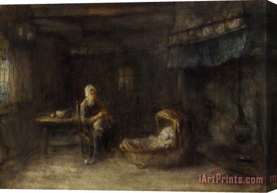 Jozef Israels The Quiet Moment Stretched Canvas Print / Canvas Art