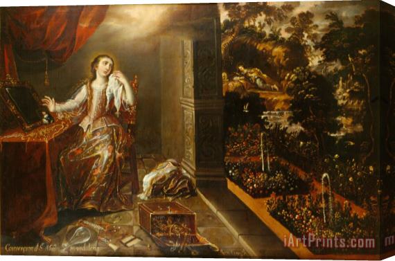Juan Correa The Conversion of Saint Mary Magdalene Stretched Canvas Painting / Canvas Art