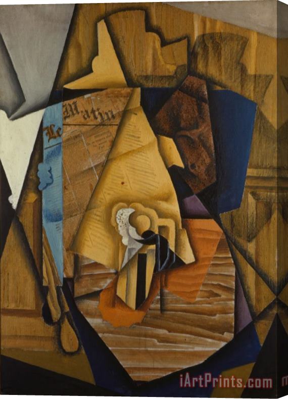 Juan Gris Man at The Cafe Stretched Canvas Painting / Canvas Art