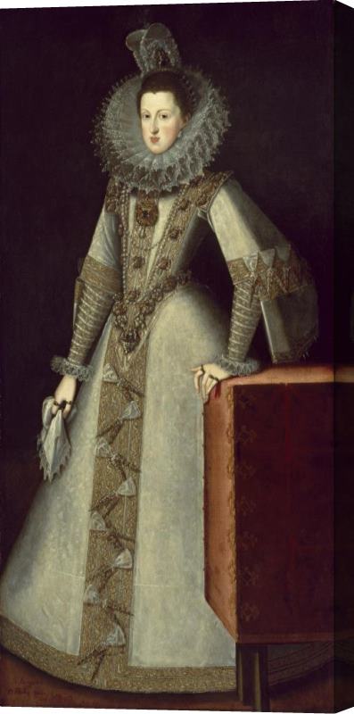 Juan Pantoja de la Cruz Margaret of Austria, Queen of Spain Stretched Canvas Print / Canvas Art
