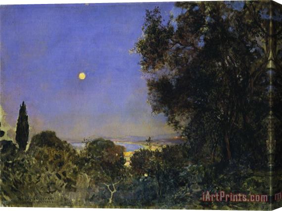 Jules Bastien Lepage Lever De Lune a Alger Stretched Canvas Print / Canvas Art