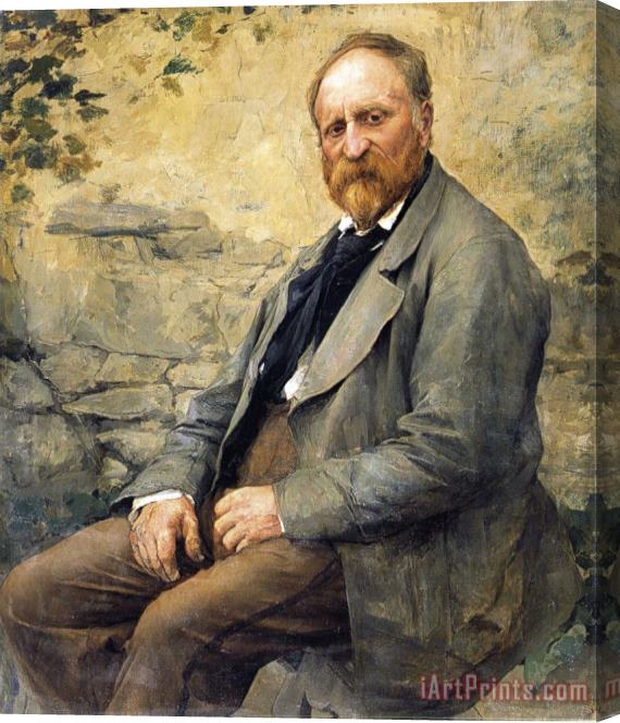 Jules Bastien Lepage Portrait of The Artist's Father Stretched Canvas Painting / Canvas Art