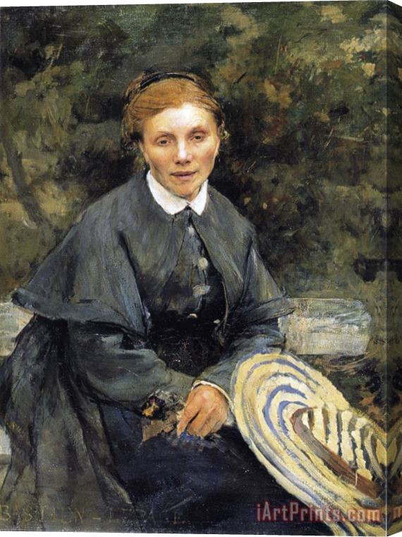 Jules Bastien Lepage Portrait of The Artist's Mother Stretched Canvas Painting / Canvas Art