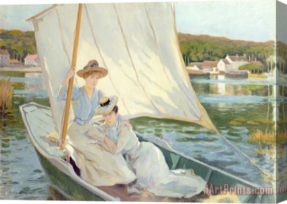 Jules Cayron Ladies in a Sailing Boat Stretched Canvas Painting / Canvas Art