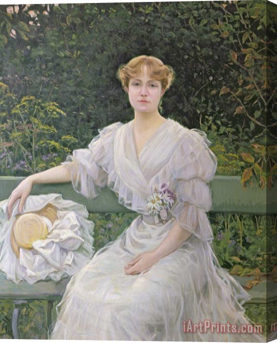 Jules Cayron Portrait Of Marguerite Durand Stretched Canvas Print / Canvas Art
