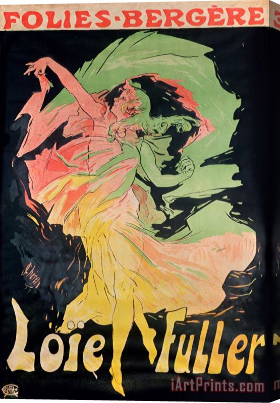 Jules Cheret Folies Bergeres Stretched Canvas Print / Canvas Art