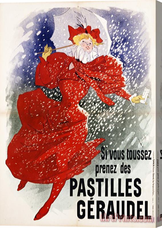 Jules Cheret Pastilles Geraudel Poster Stretched Canvas Print / Canvas Art