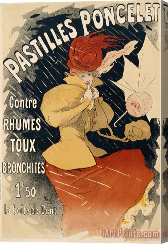 Jules Cheret Pastilles Poncelet Poster Stretched Canvas Print / Canvas Art