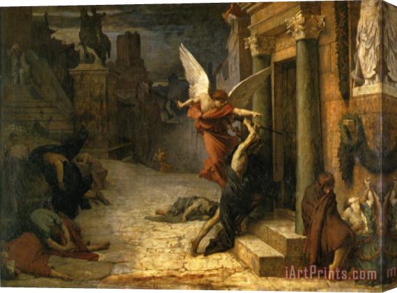 Jules Elie Delaunay The Plague of Rome Stretched Canvas Print / Canvas Art