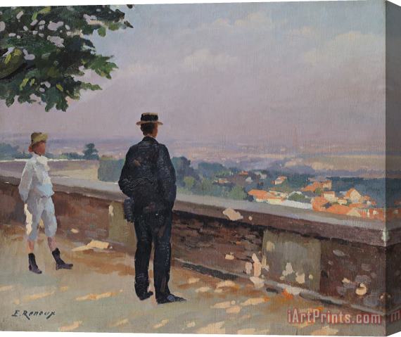 Jules Ernest Renoux Paris from the observatory at Meudon Stretched Canvas Print / Canvas Art