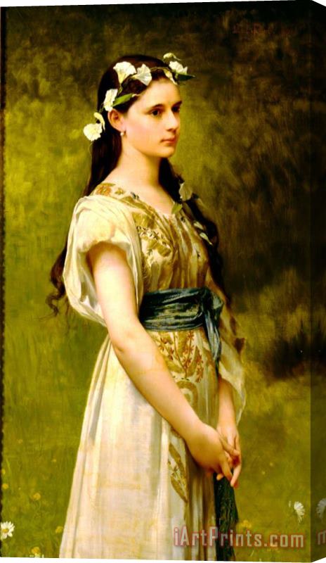 Jules Joseph Lefebvre Portrait of Julia Foster Ward Stretched Canvas Print / Canvas Art