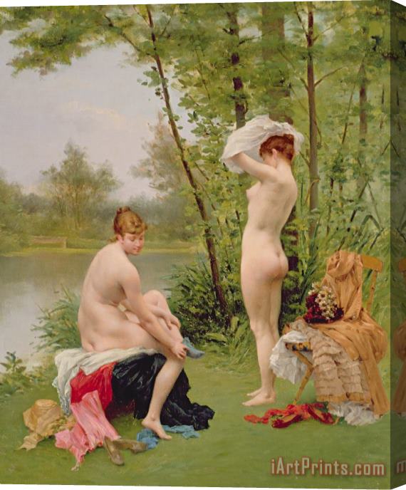 Jules Scalbert The Bathers Stretched Canvas Print / Canvas Art