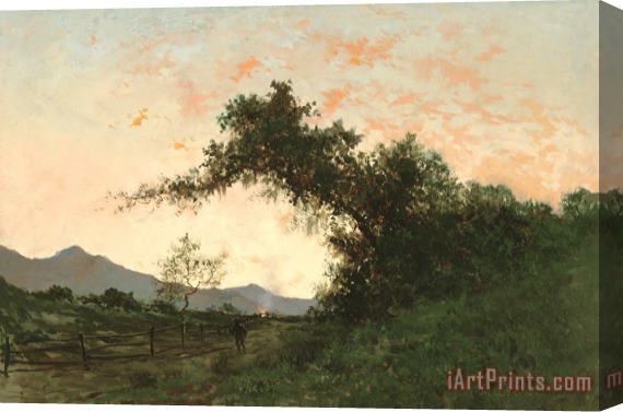 Jules Tavernier Marin Sunset, Back of Petaluma Stretched Canvas Print / Canvas Art