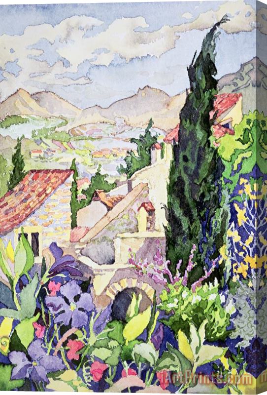 Julia Gibson The Old Town Vaison Stretched Canvas Print / Canvas Art