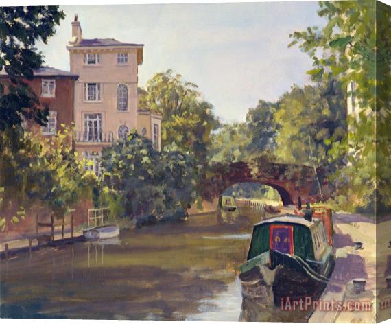 Julian Barrow Regent's Park Canal Stretched Canvas Painting / Canvas Art