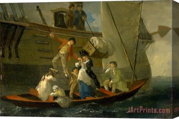 Julius Caesar Ibbetson A Married Sailor's Adieu Stretched Canvas Print / Canvas Art